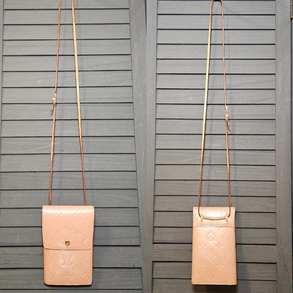 Authentic LOUIS VUITTON Vernis Walker Pink Tri-Fold Crossbody Wallet - Picture 3 of 14